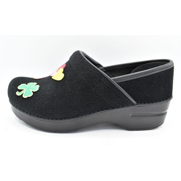 Dansko Women Size EU 41 US 10.5-11 Hook And Loop Patch Pro Black Clogs Shoes - Picture 8 of 12